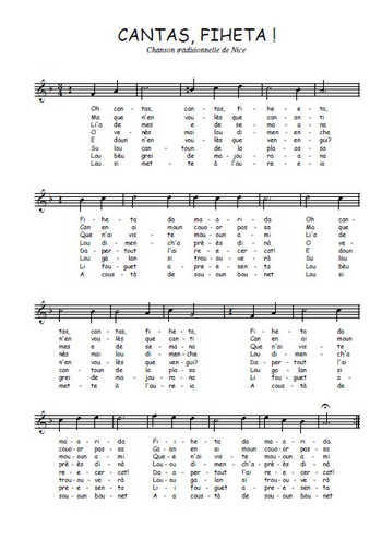 Cantas, fiheta !